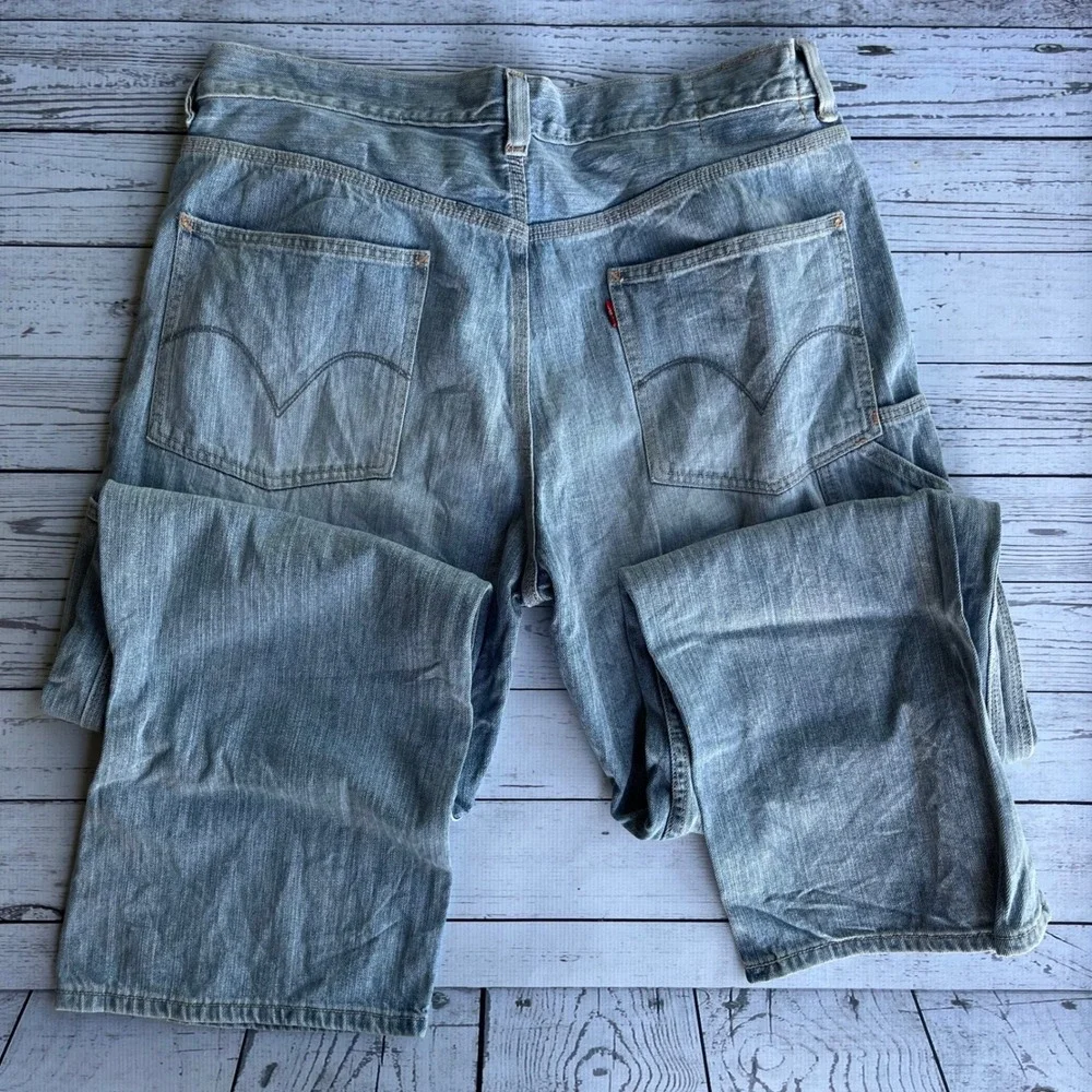 Vintage Levis Carpenter Loose Straight Y2K‎ Jeans Mens 36x30 Light Wash Denim